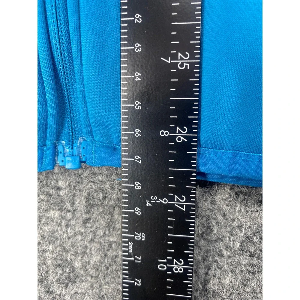 The North Face Full Zip Fleece Hoodie Mens Large Blue Hooded Jacket Chest Pocket